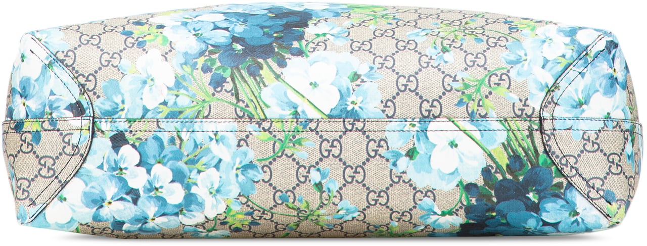 Gucci Medium GG Supreme Blooms Reversible Tote Bruin