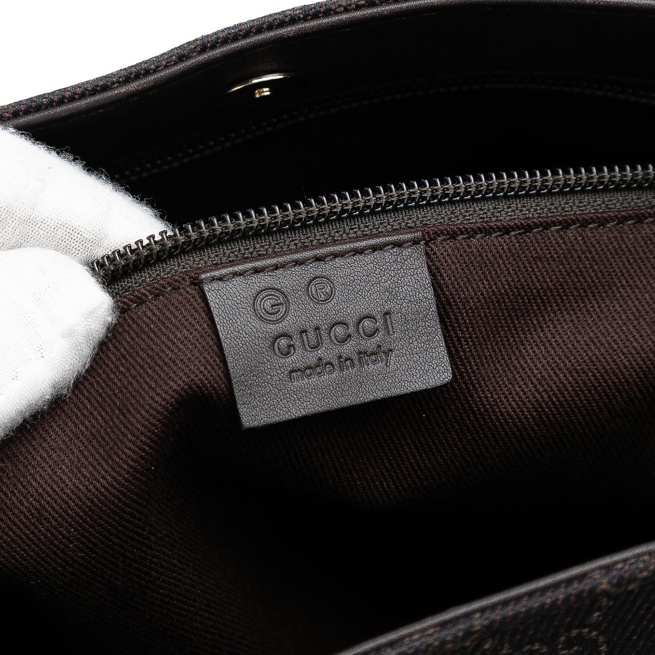 Gucci GG Denim Tote Bruin