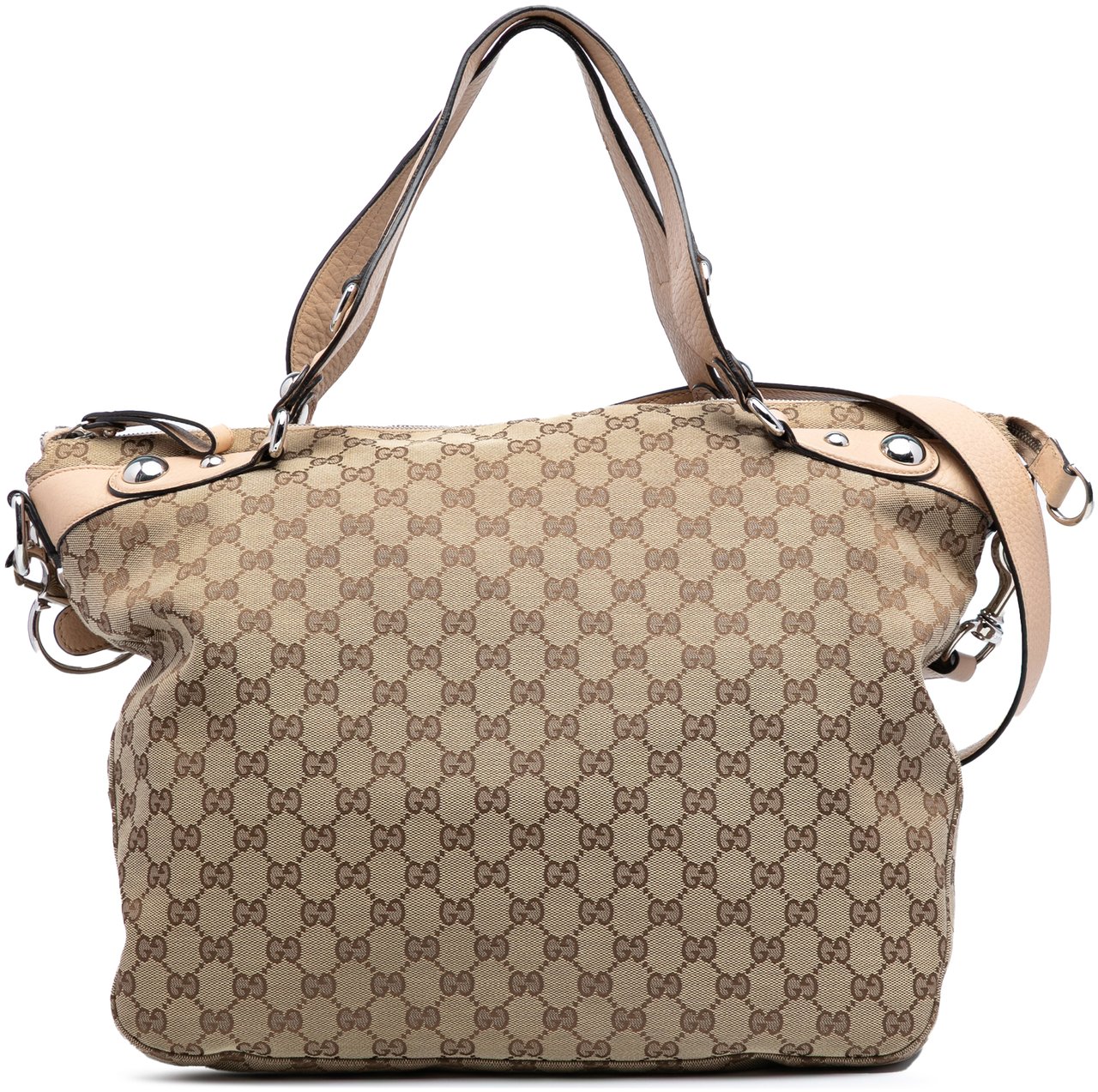 Gucci Large GG Canvas Icon Bit Satchel Bruin
