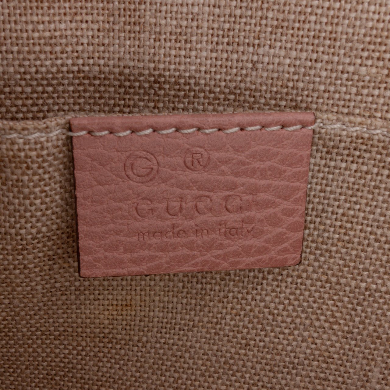 Gucci Small Dollar Calfskin Interlocking G Crossbody Roze