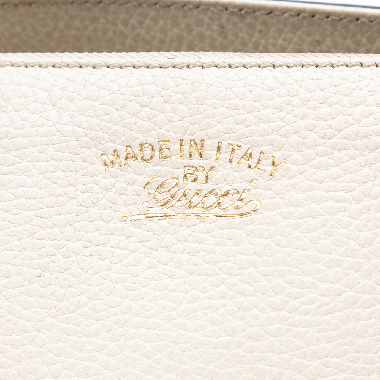 Gucci Calfskin Swing Top Handle Satchel Wit