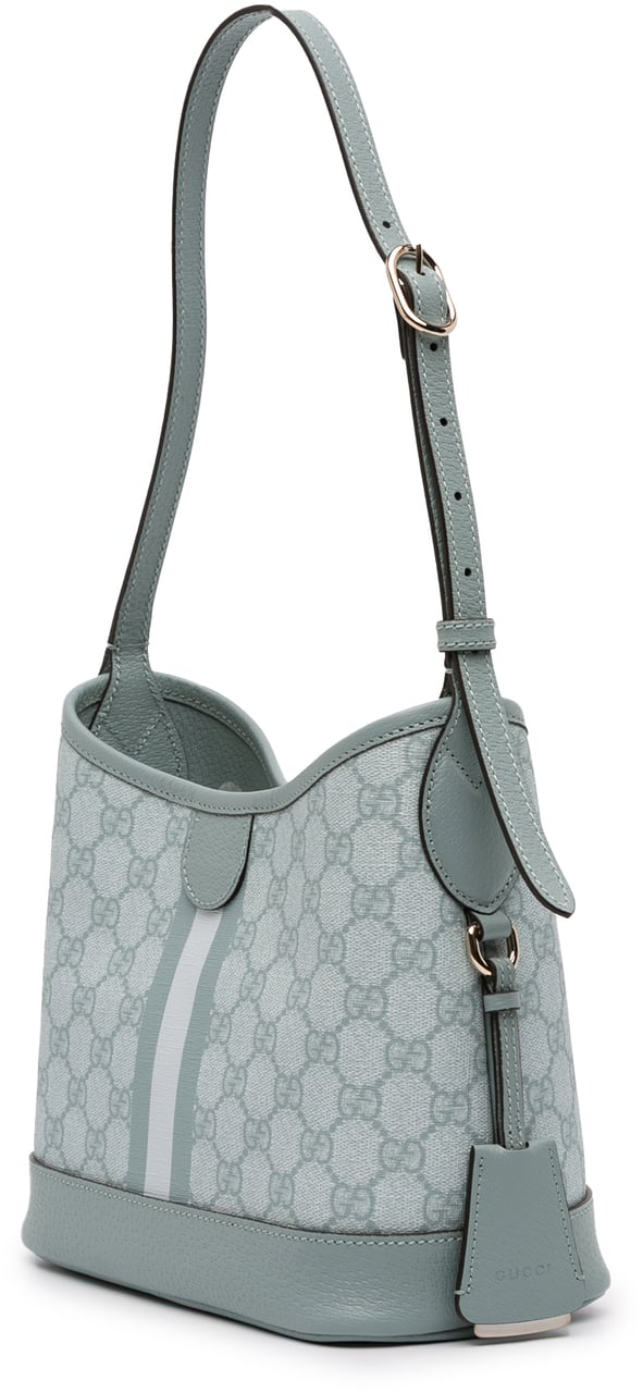 Gucci Small GG Supreme Ophidia Shoulder Bag Blauw