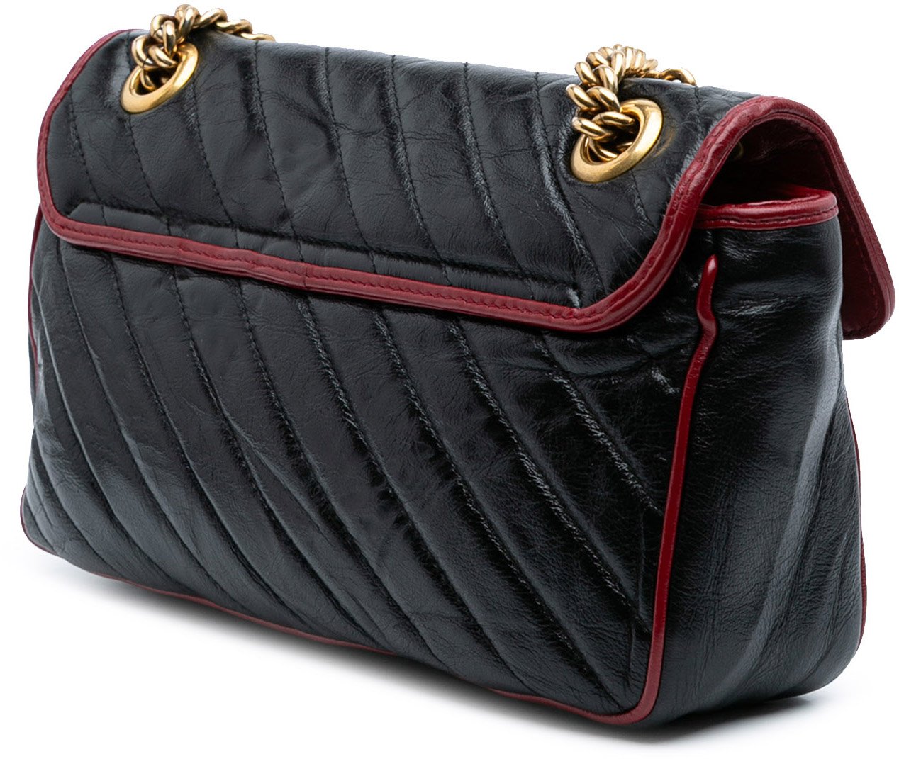 Gucci Small GG Marmont Matelasse Leather Torchon Flap Crossbody Zwart
