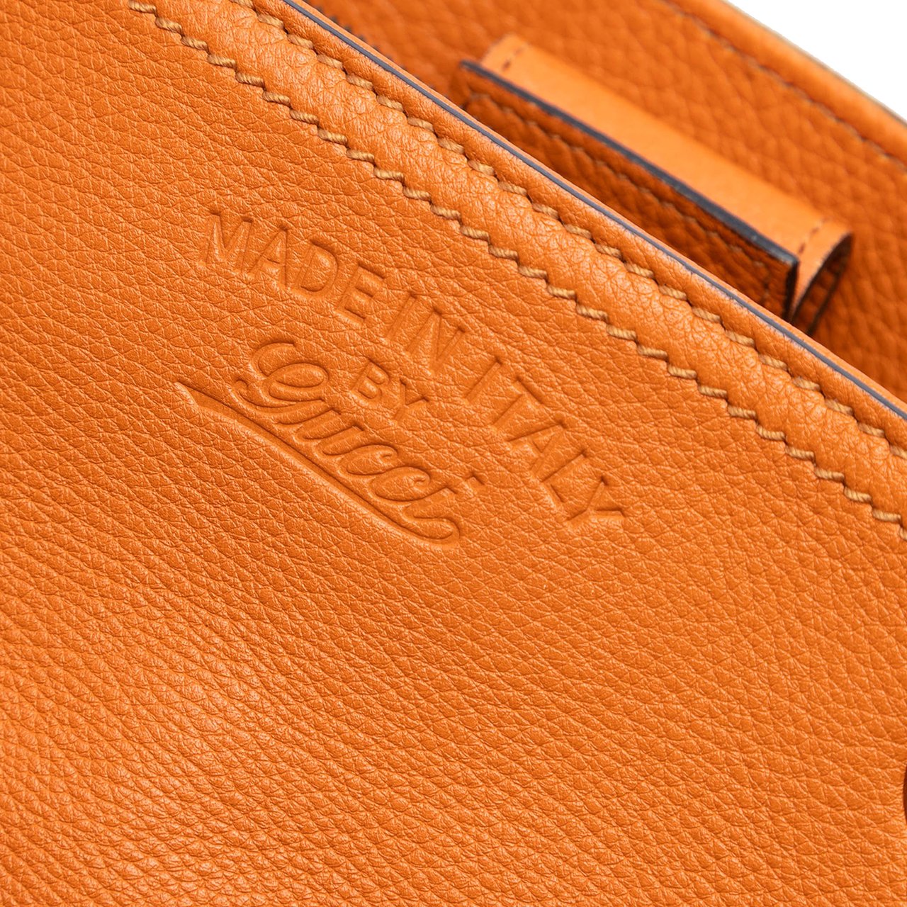 Gucci Medium Calfskin Bamboo Shopper Satchel Oranje