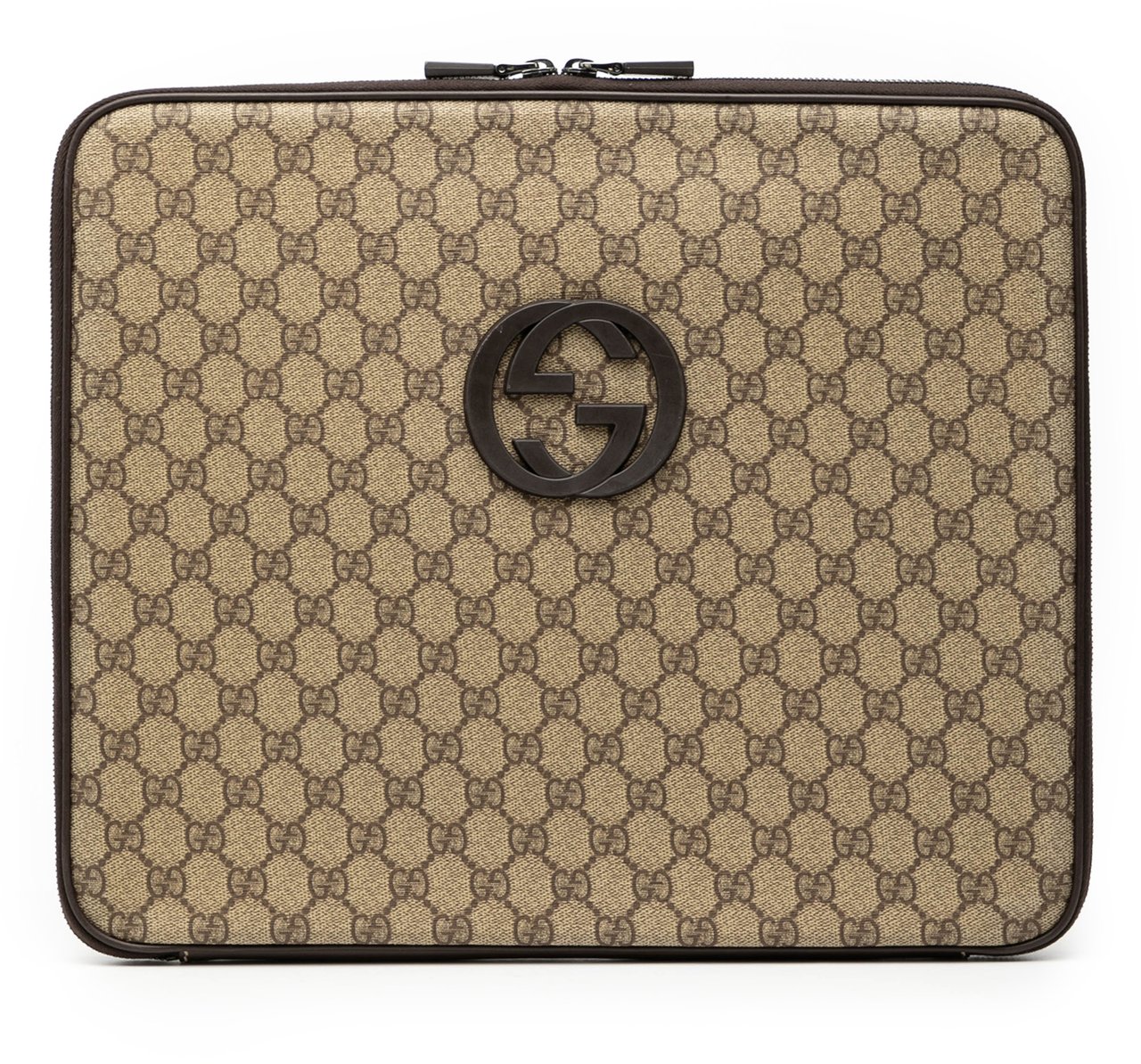 Gucci GG Supreme Laptop Case Bruin