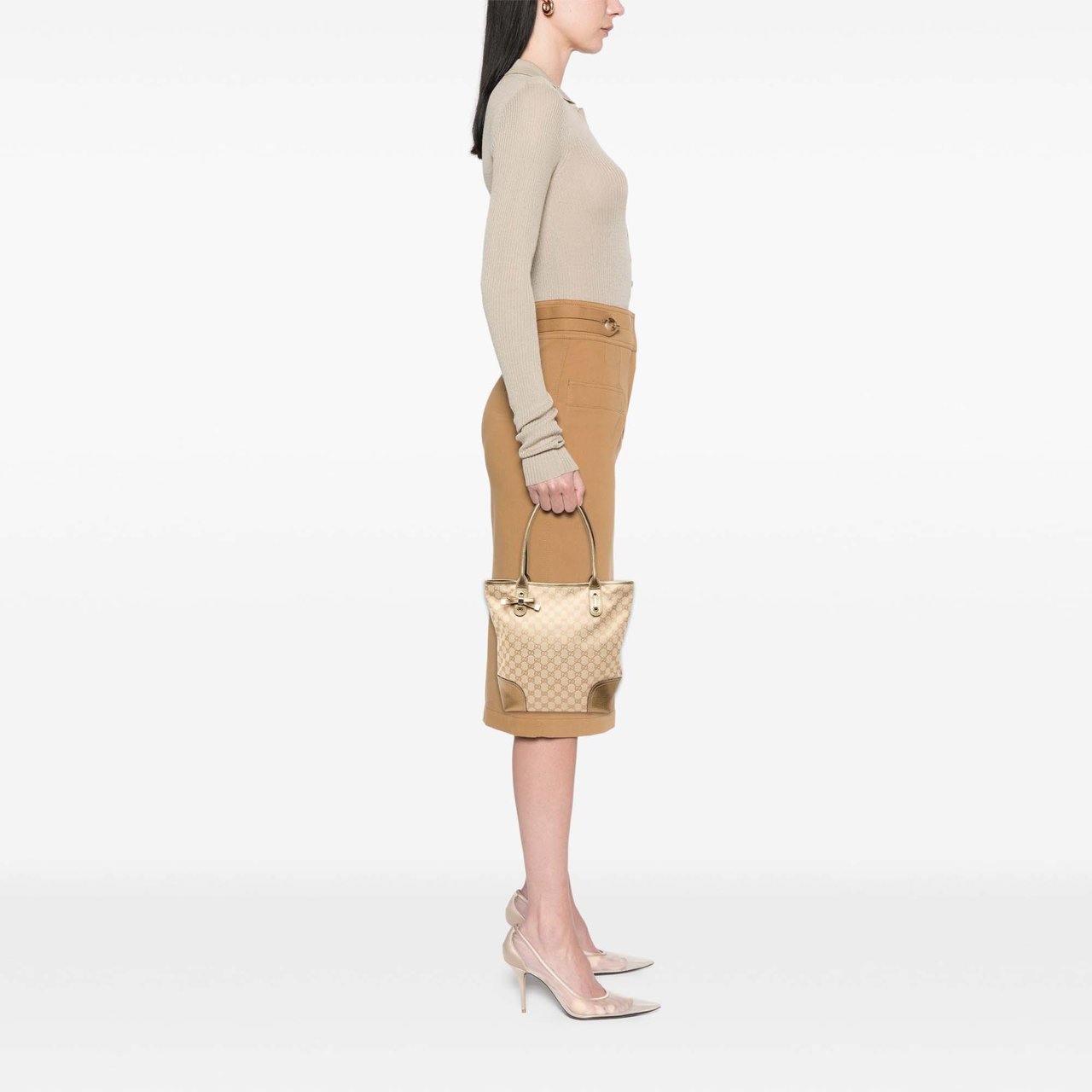 Gucci GG Canvas Princy Tote Bruin