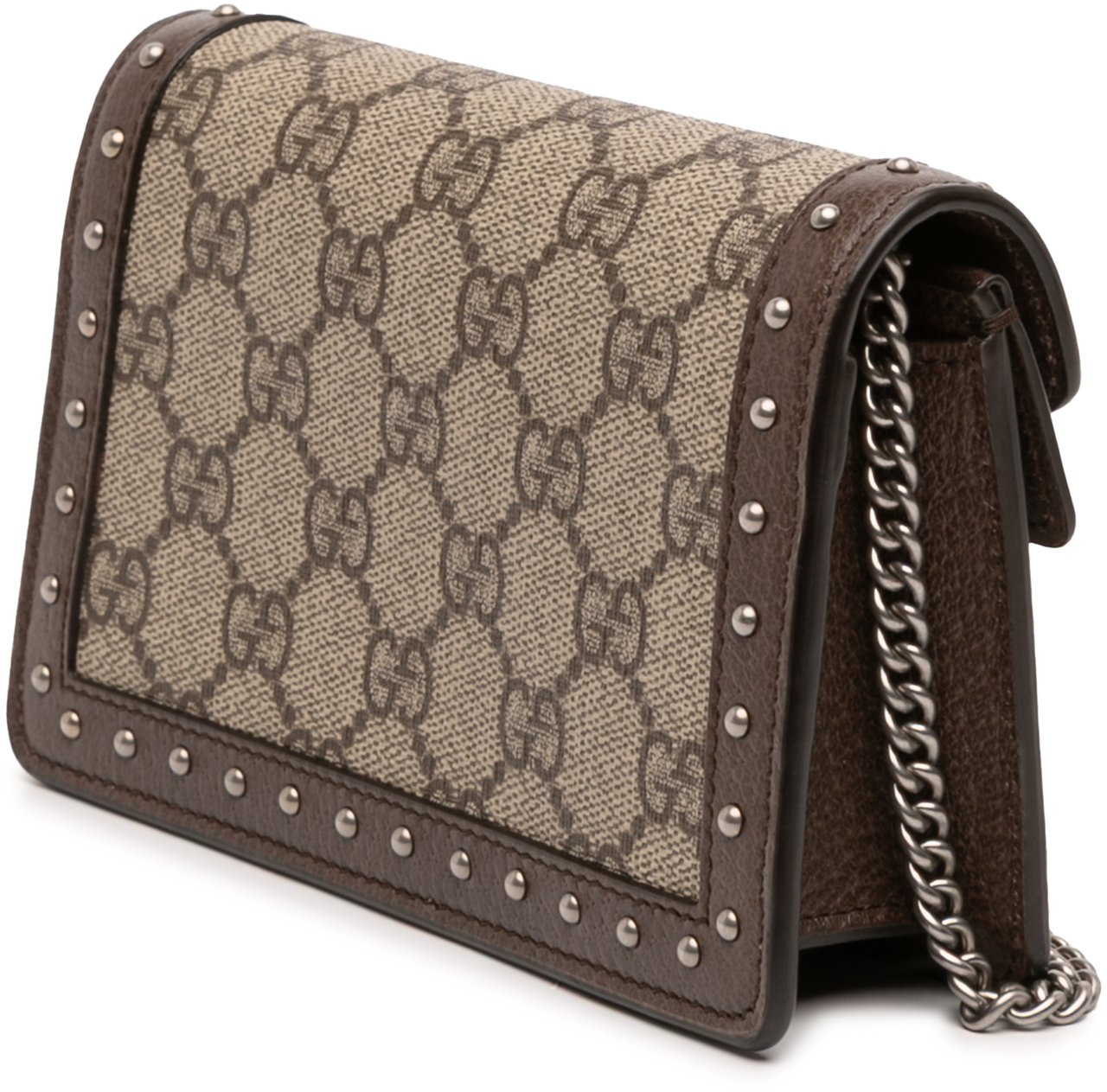 Gucci Mini GG Supreme Studs Dionysus Crossbody Bruin