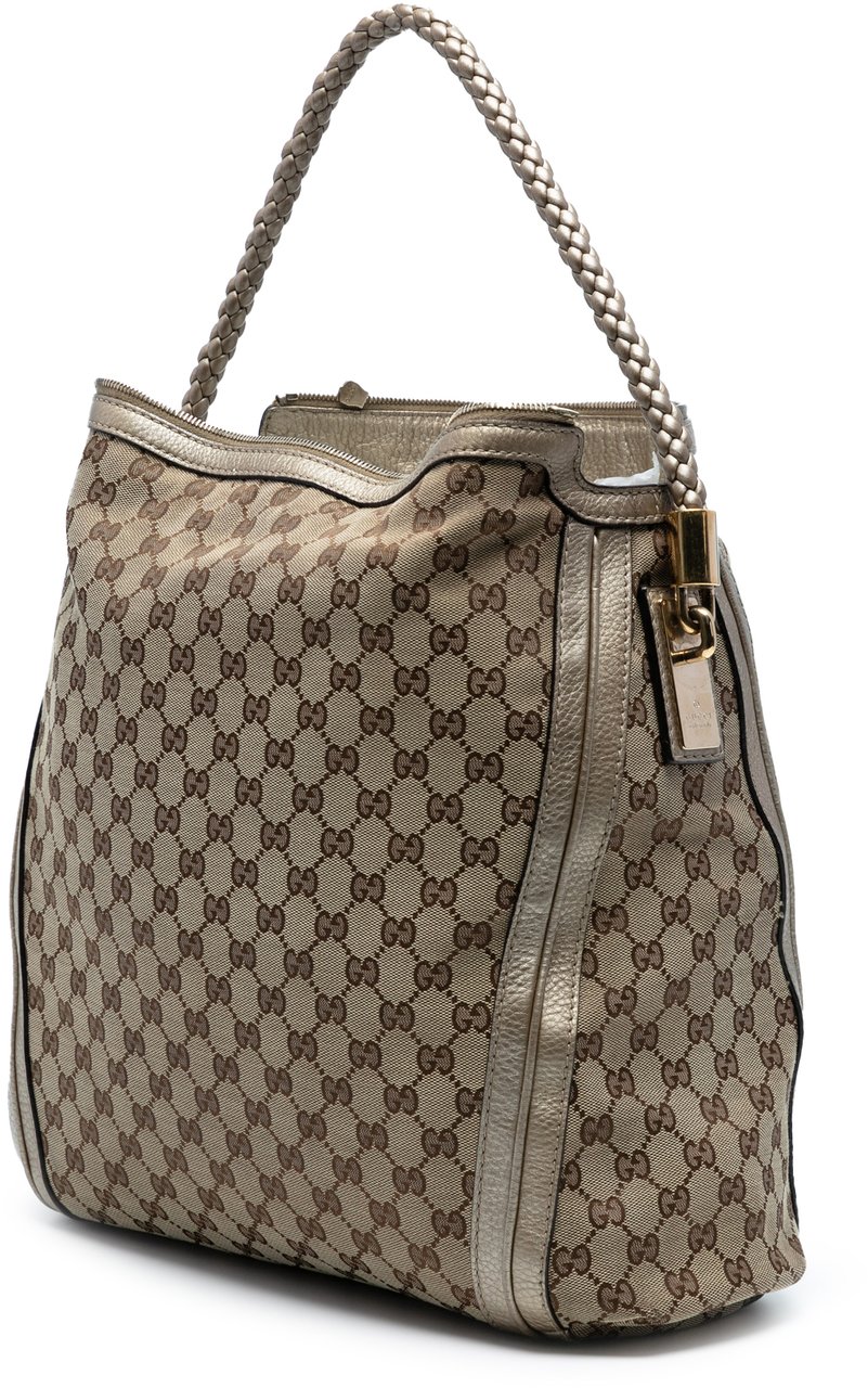 Gucci Large GG Canvas Bella Shoulder Bag Bruin