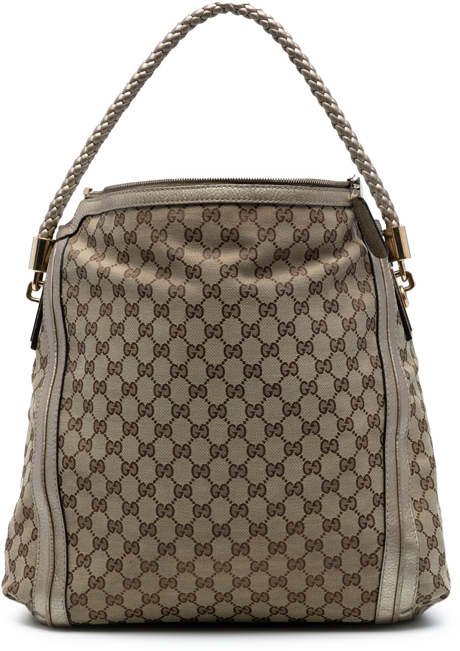 Gucci Large GG Canvas Bella Shoulder Bag Bruin