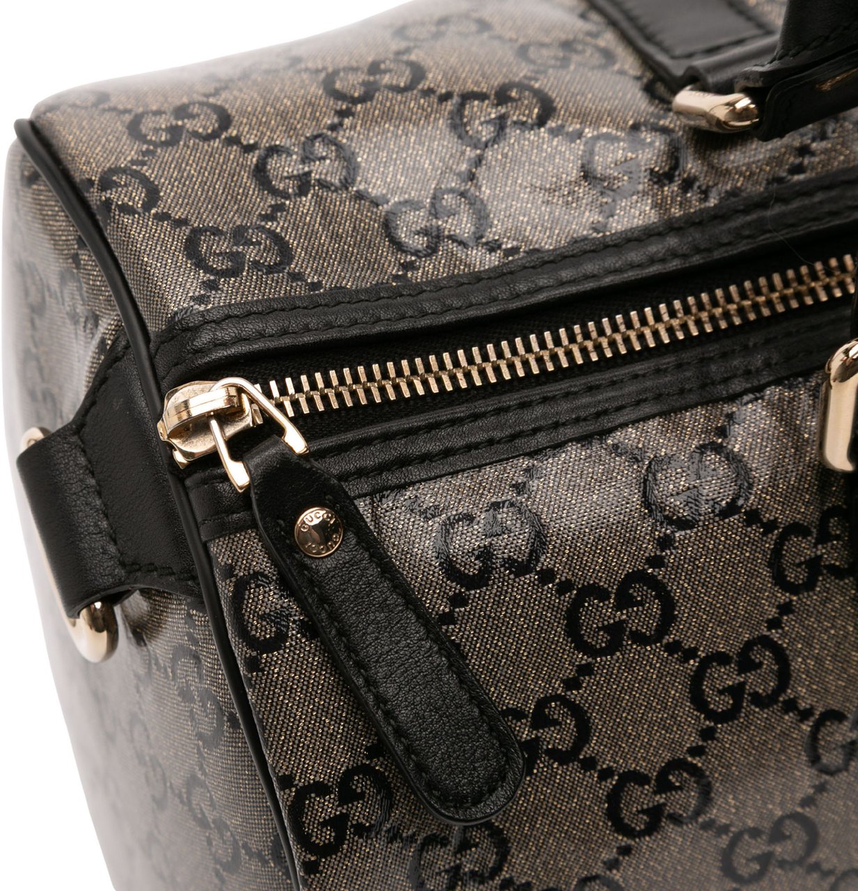 Gucci Medium GG Crystal Joy Boston Grijs