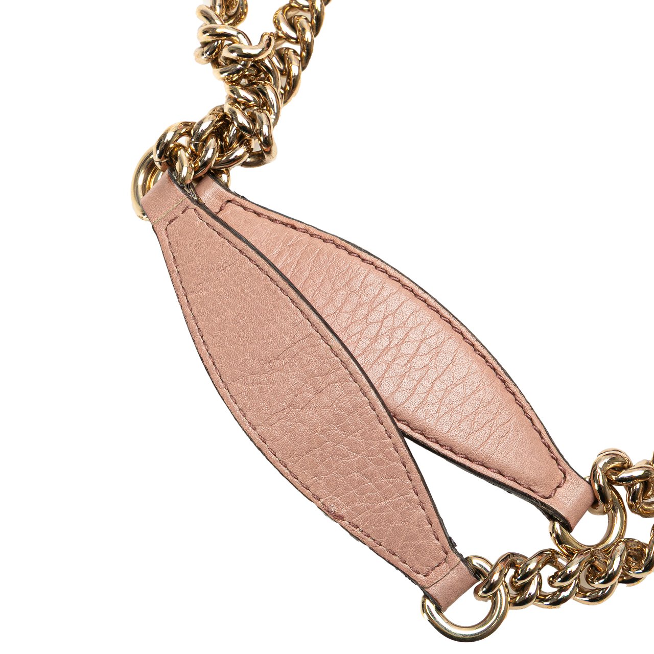 Gucci Medium Leather Soho Chain Tote Roze