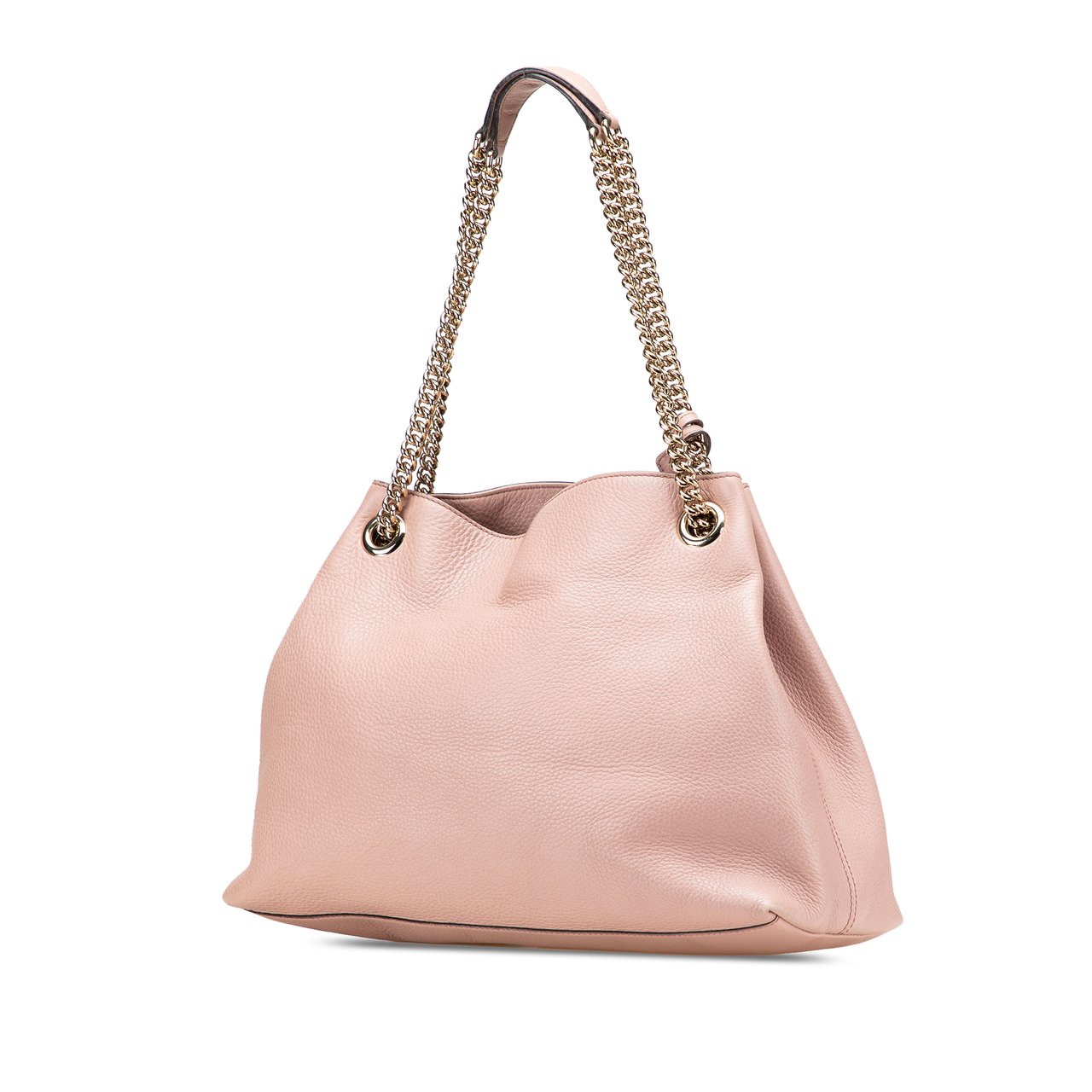 Gucci Medium Leather Soho Chain Tote Roze