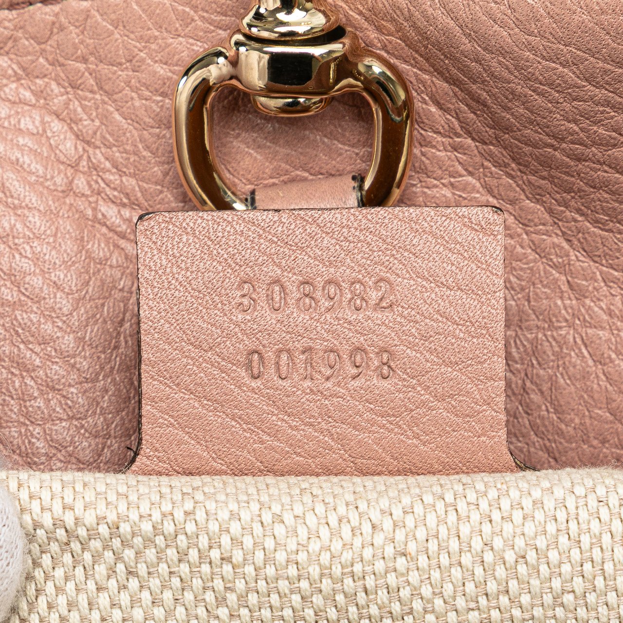 Gucci Medium Leather Soho Chain Tote Roze