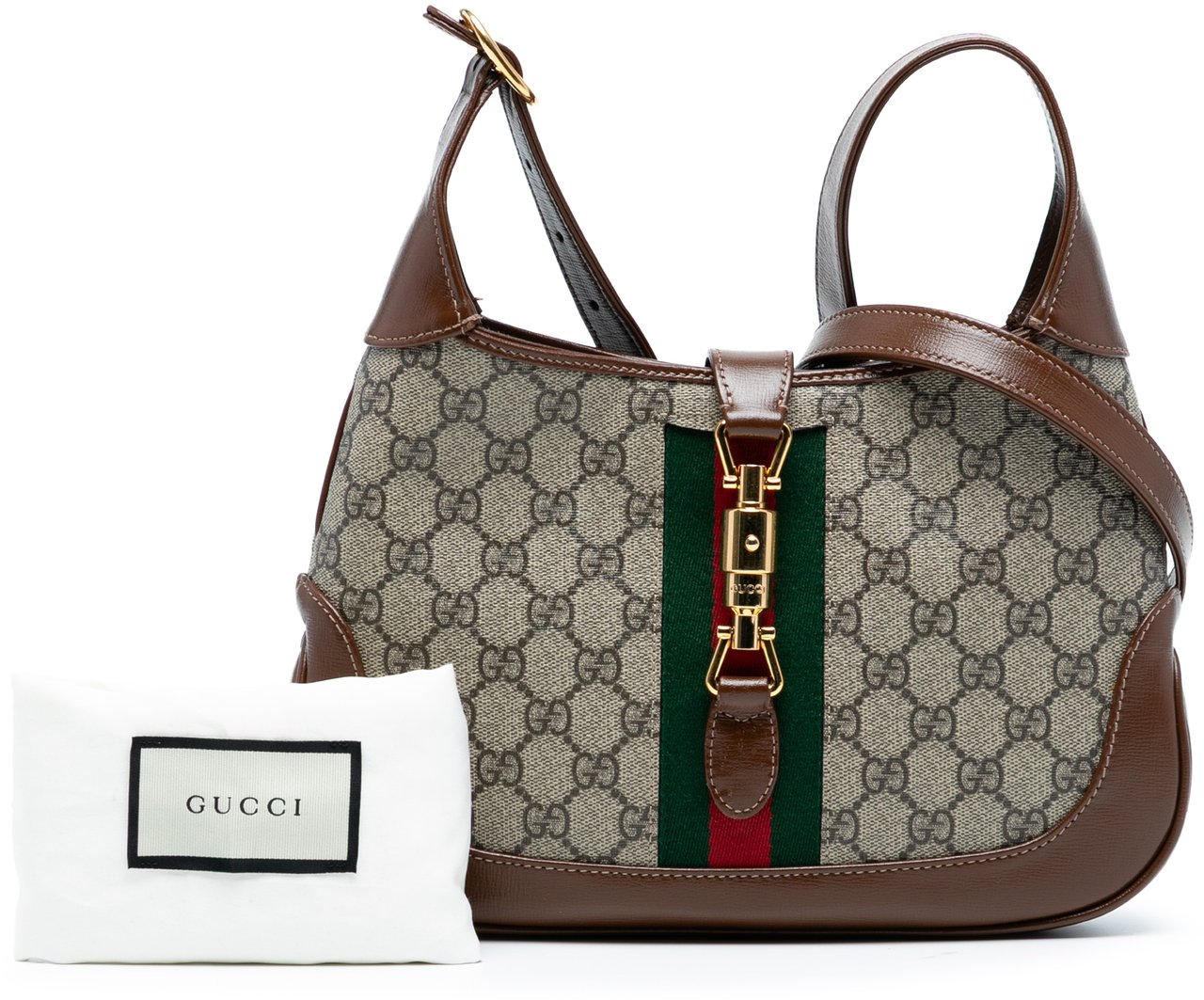 Gucci Small GG Supreme Jackie 1961 Crossbody Bruin