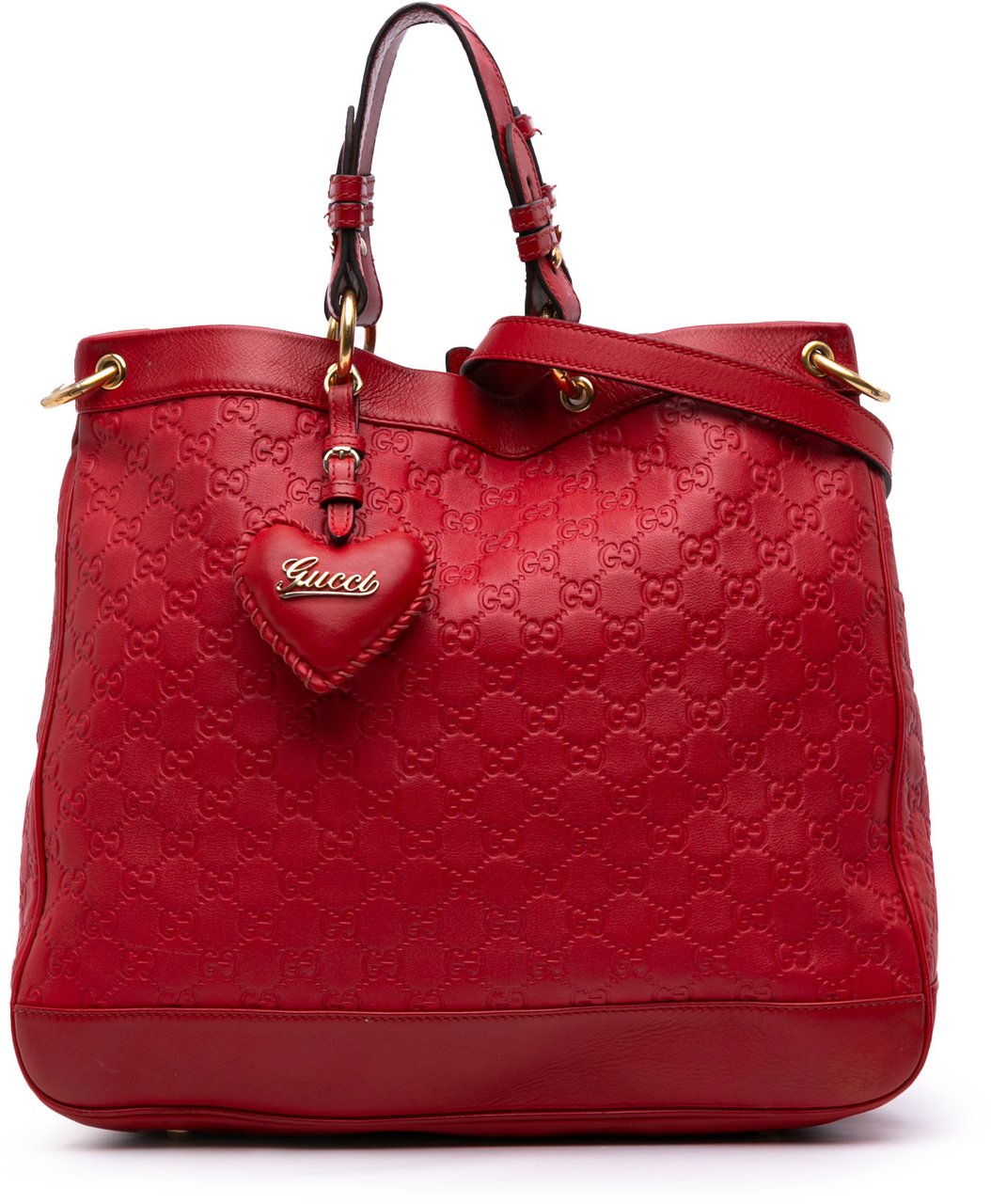 Gucci Medium Guccissima Valentine Top Handle Bag Rood