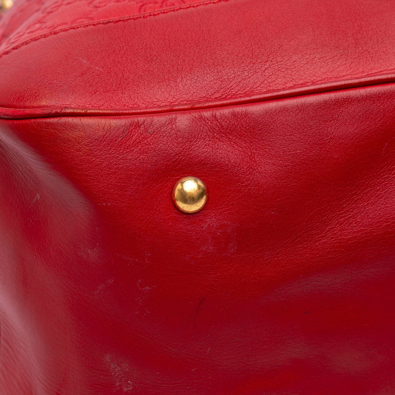 Gucci Medium Guccissima Valentine Top Handle Bag Rood