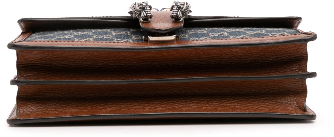 Gucci Small GG Denim Dionysus Shoulder Bag Blauw