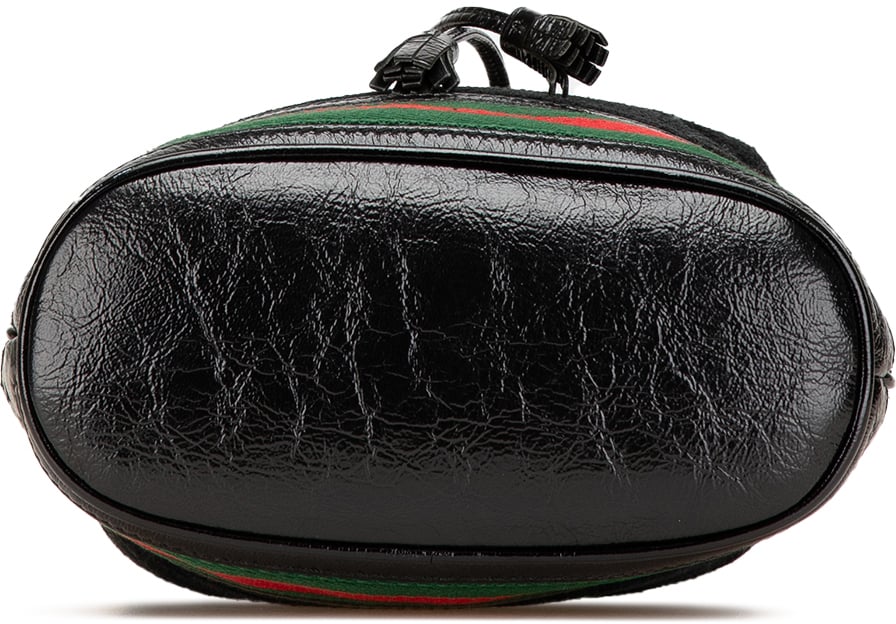 Gucci Small Suede Ophidia Bucket Zwart