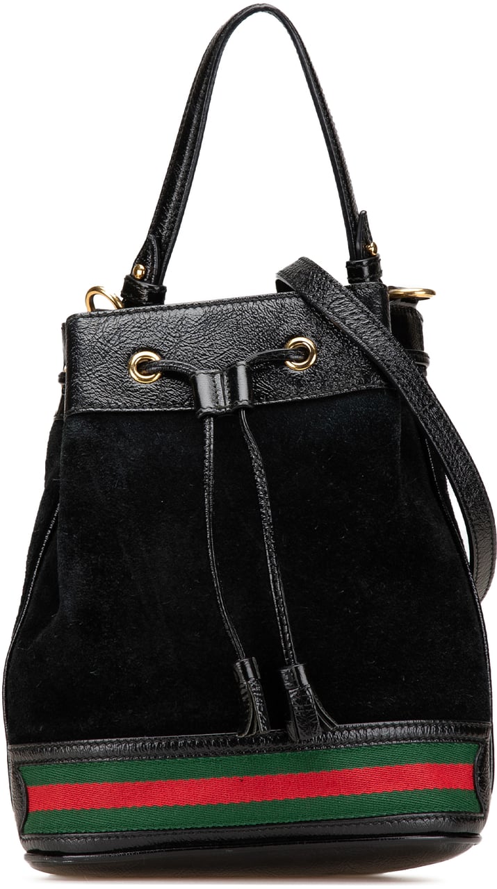 Gucci Small Suede Ophidia Bucket Zwart