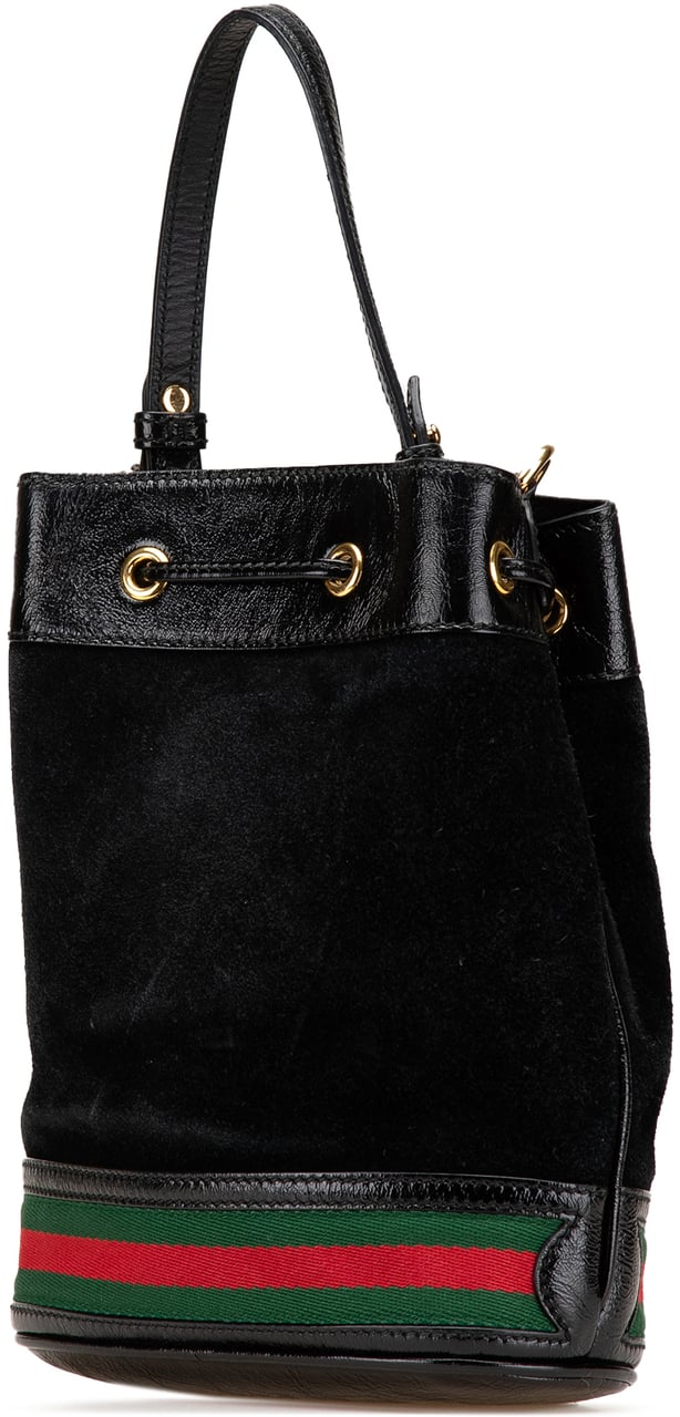 Gucci Small Suede Ophidia Bucket Zwart