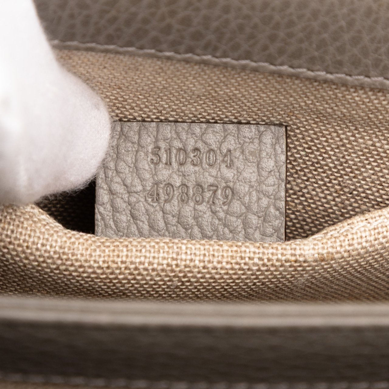 Gucci Small Dollar Calfskin Interlocking G Crossbody Grijs