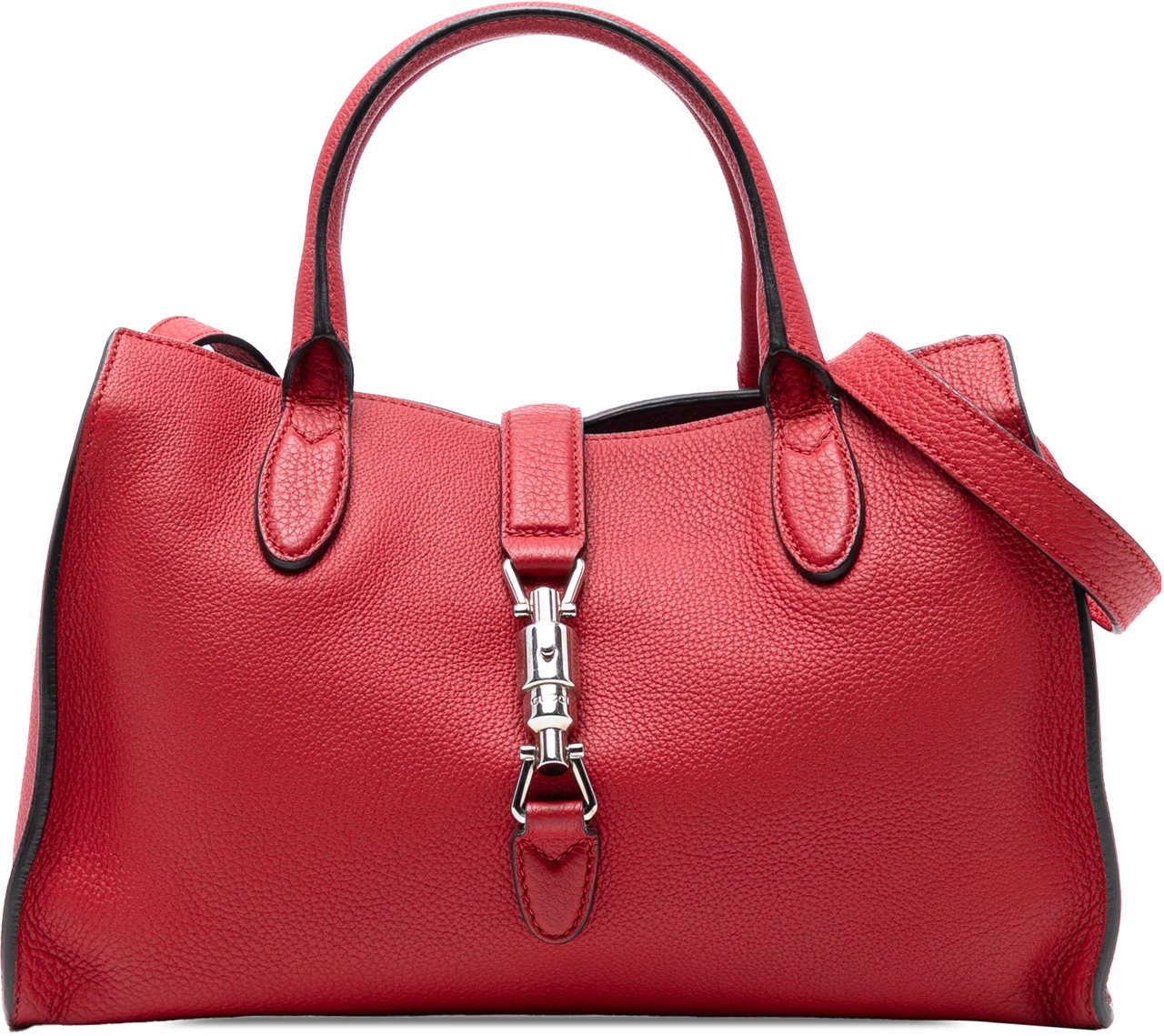 Gucci Small Grained Calfskin Soft Jackie Tote Rood