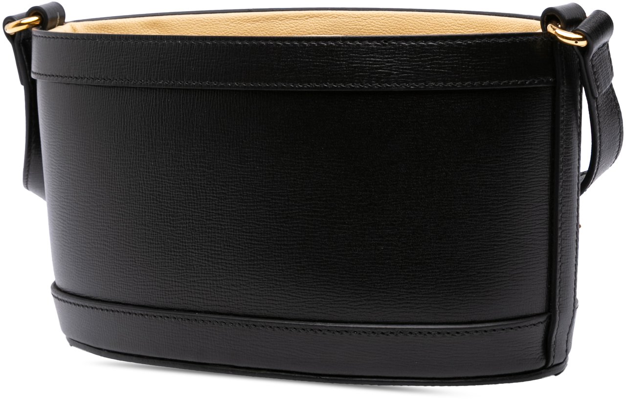 Gucci Leather Horsebit 1955 Bucket Bag Zwart