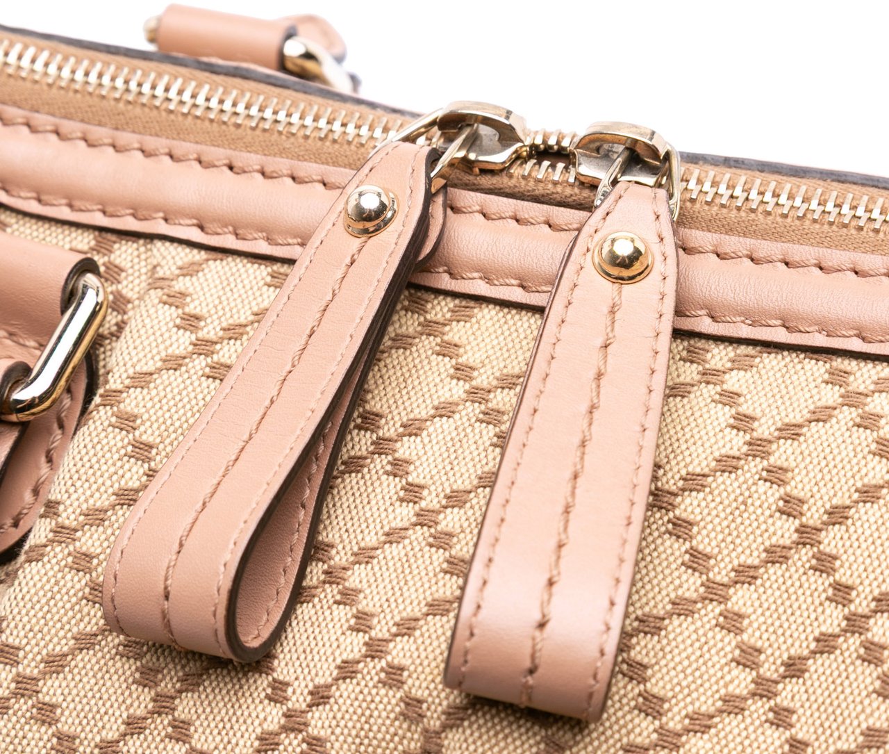 Gucci Diamante Canvas Sukey Satchel Bruin