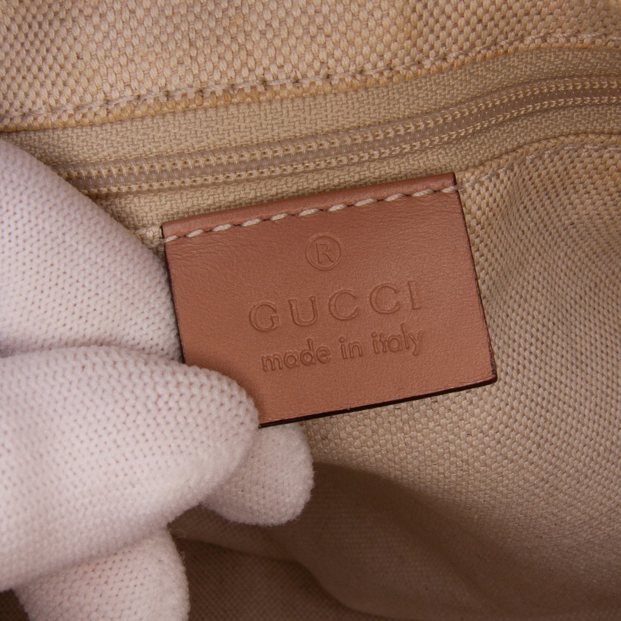 Gucci Diamante Canvas Sukey Satchel Bruin