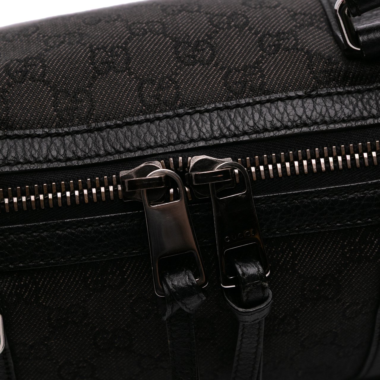 Gucci GG Denim Tote Zwart