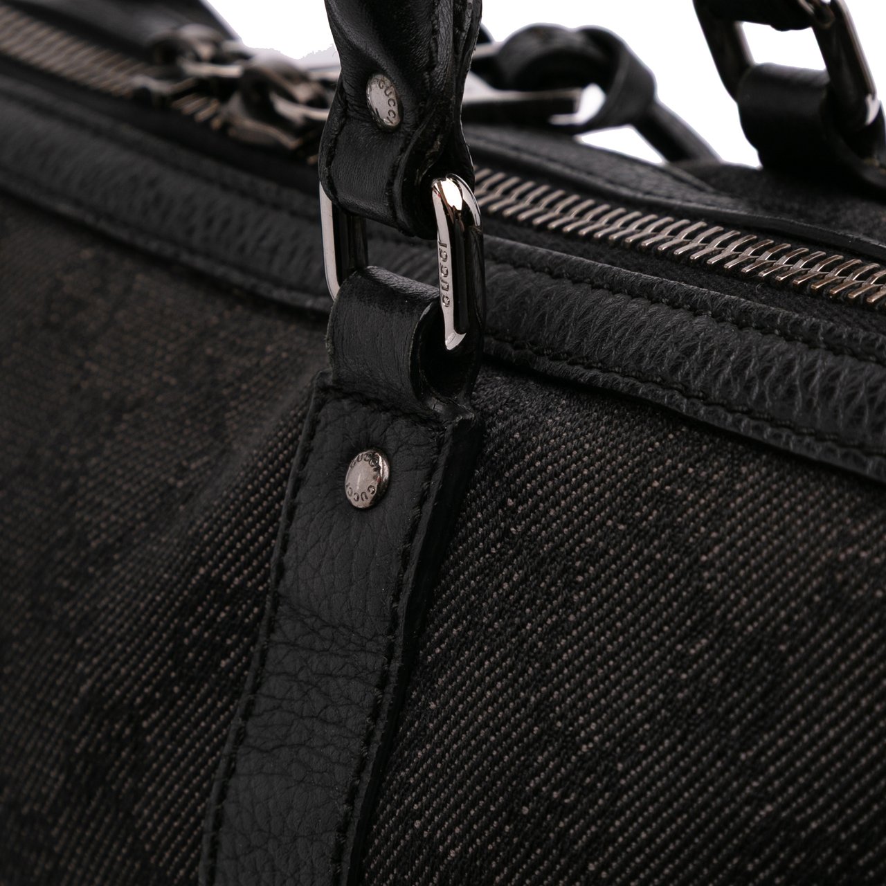 Gucci GG Denim Tote Zwart