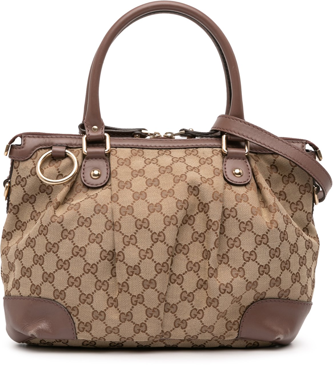 Gucci GG Canvas Sukey Satchel Bruin
