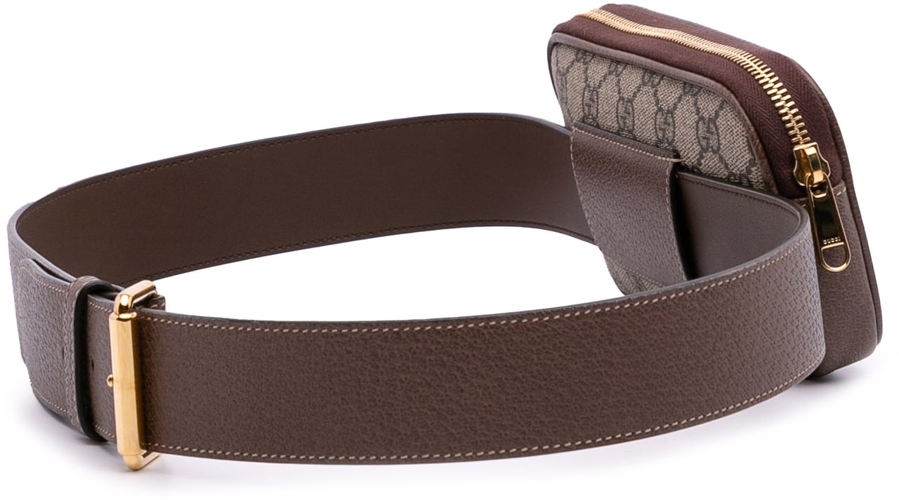 Gucci Small GG Supreme Web Ophidia Belt Bag Bruin