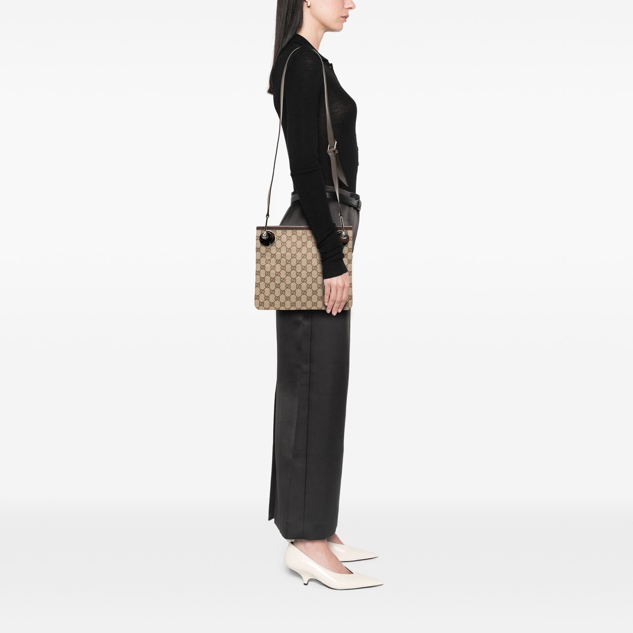 Gucci GG Canvas Eclipse Crossbody Bruin