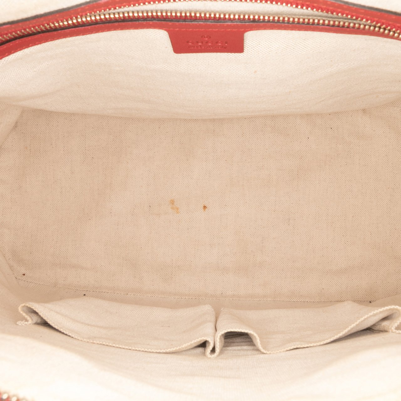 Gucci Large Microguccissima Patent Nice Dome Top Handle Bag Rood