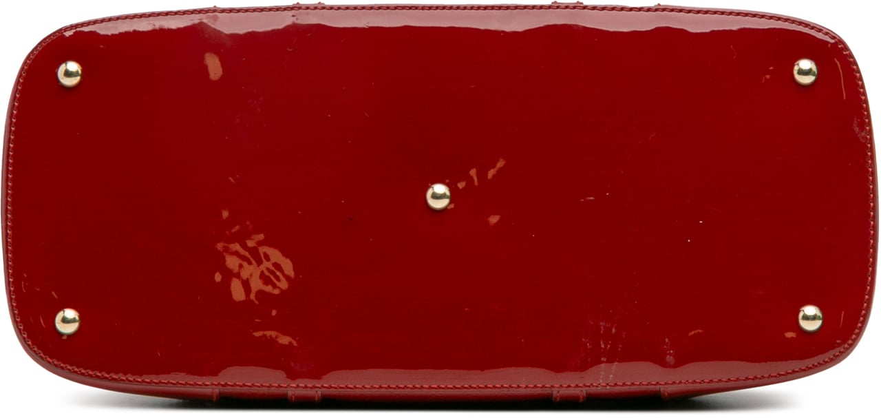 Gucci Large Microguccissima Patent Nice Dome Top Handle Bag Rood