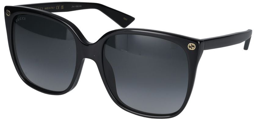 Gucci Sunglasses Gg0022S 001 Black Black Grey 57/18/140 Grijs