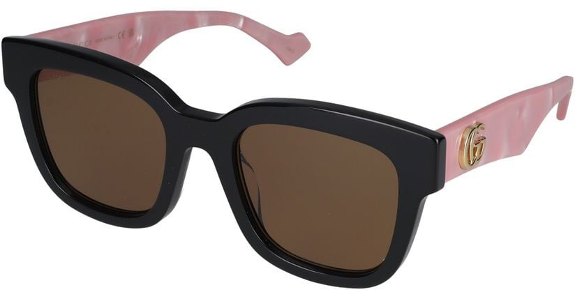 Gucci Black GG0998S Square Gold Sunglasses Grijs