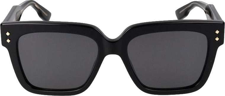 Gucci Black GG1084S Square Acetate Sunglasses Grijs