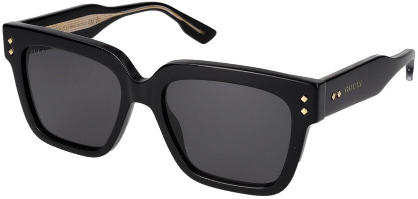 Gucci Black GG1084S Square Acetate Sunglasses Grijs