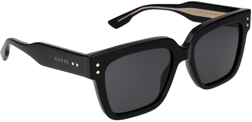 Gucci Black GG1084S Square Acetate Sunglasses Grijs