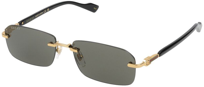 Gucci Sunglasses Gucci GG1221S 001 gold black grey 56/16/140 Grijs
