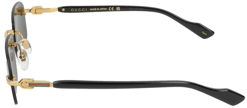 Gucci Sunglasses Gucci GG1221S 001 gold black grey 56/16/140 Grijs