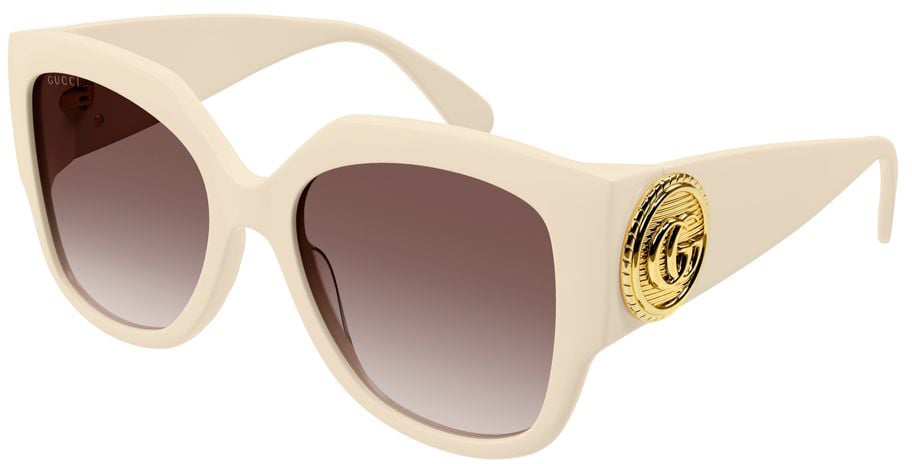 Gucci Sunglasses GG1407S 004 ivory ivory brown 54/19/140 Roze