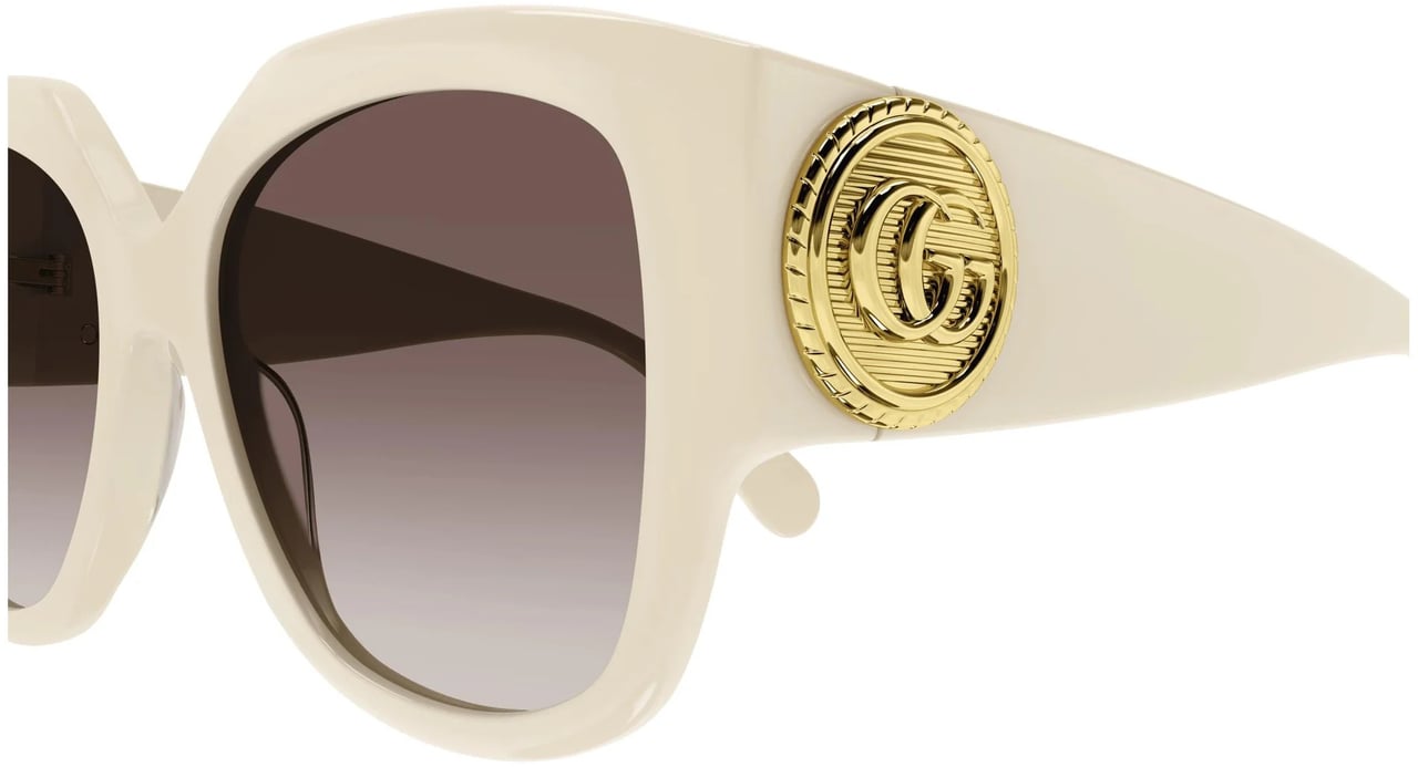 Gucci Sunglasses GG1407S 004 ivory ivory brown 54/19/140 Roze