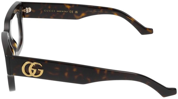 Gucci Eyeglasses Gucci GG1548O 005 havana havana transparent 52/21/145 Zwart