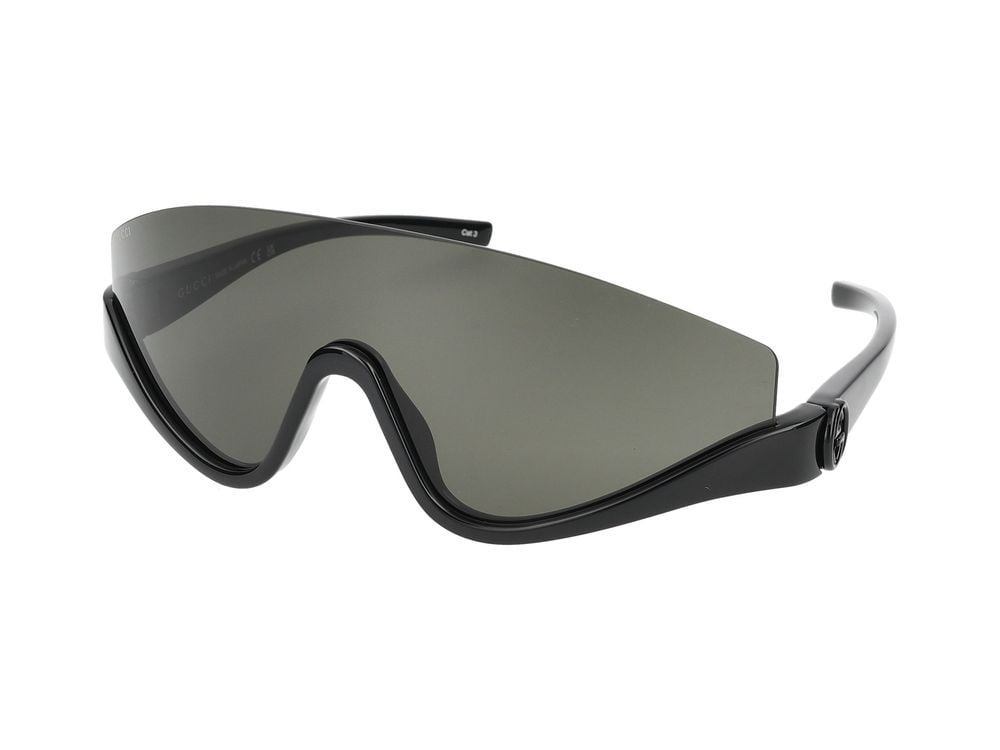 Gucci Black Shield-Style Sunglasses Grijs