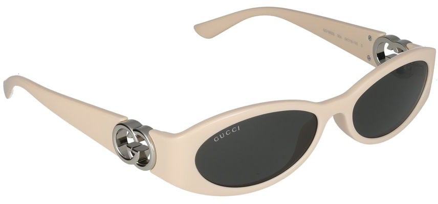 Gucci Sunglasses Gucci GG1660S 004 ivory ivory grey 54/16/135 Grijs