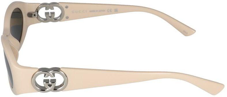 Gucci Sunglasses Gucci GG1660S 004 ivory ivory grey 54/16/135 Grijs