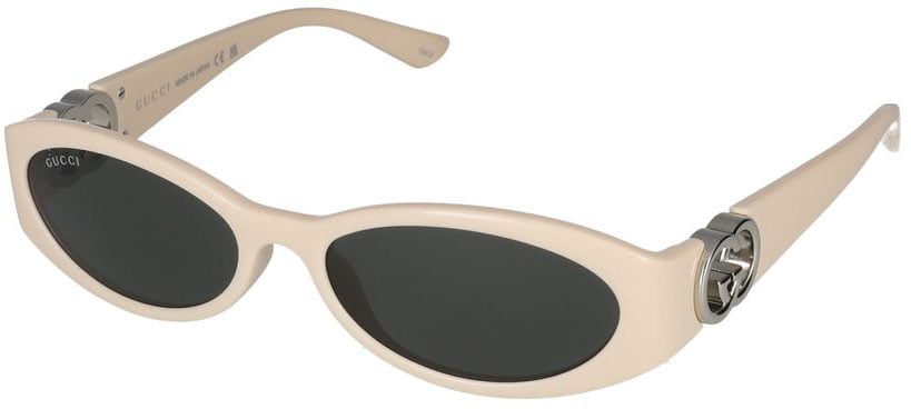 Gucci Sunglasses Gucci GG1660S 004 ivory ivory grey 54/16/135 Grijs